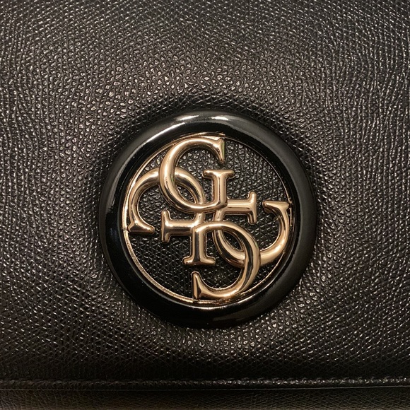 Guess Black Bag with Gold Hardware (clutch & crossbody) - Picture 7 of 11